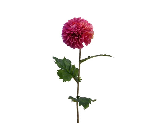 Artificial Dahlia On Stem - Fuchsia (75x10cm)
