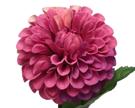 Artificial Dahlia On Stem - Fuchsia (75x10cm)