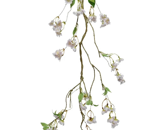 Artificial Blossom Cherry Branch - Blush White and Pink (7cmx130cm)