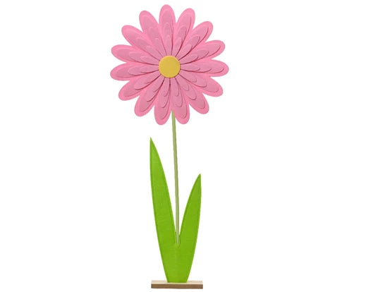 Flower Wood Stand - Dark Pink (92x7cm)