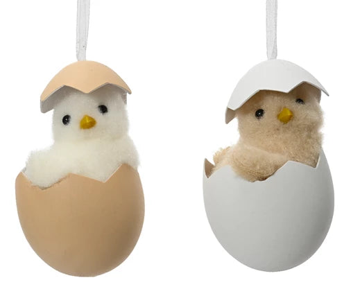 Easter Hanging Chick With Egg Shell (8x5cm)
