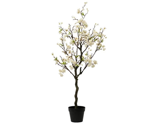 Artificial Cherry Tree In Pot - White
