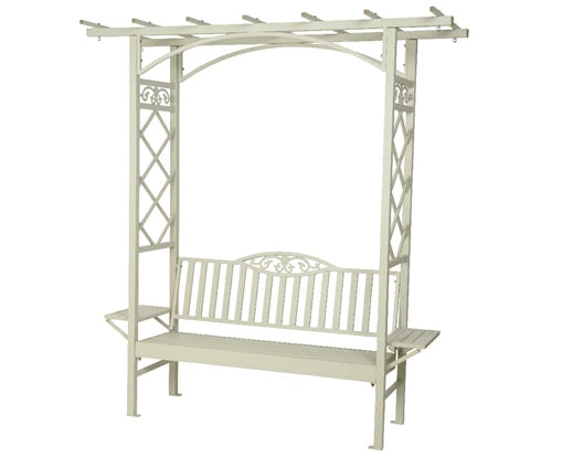 Barolo Metal Garden Arch & Bench 210 x 195 x 80cm