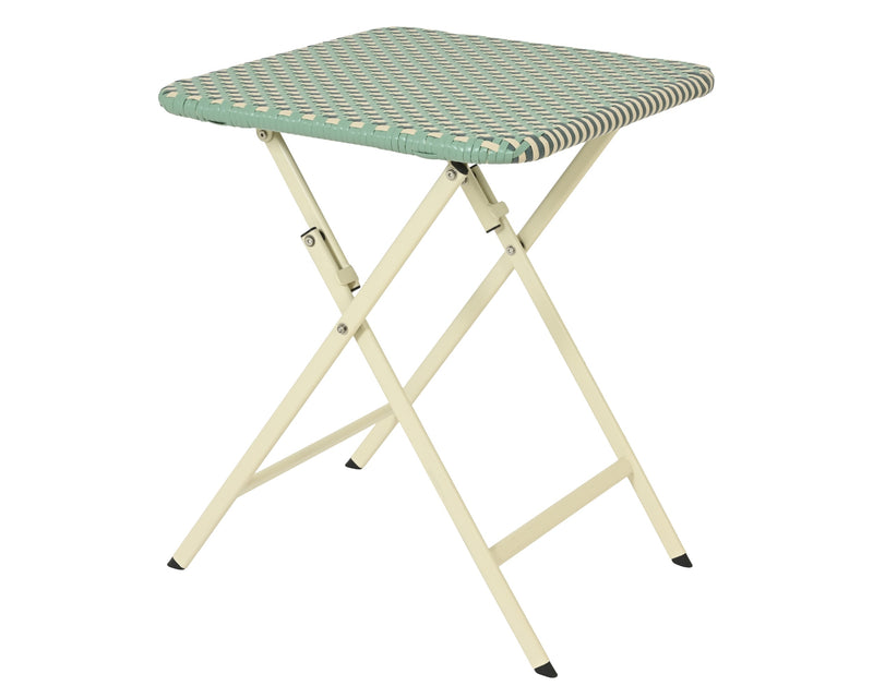 Montpellier wicker aqua outdoor bistro set