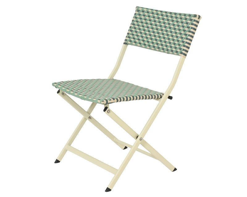 Montpellier wicker aqua outdoor bistro set