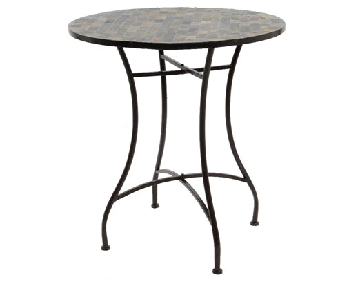 Iron Table With Stone Mosaic (77x70cm)