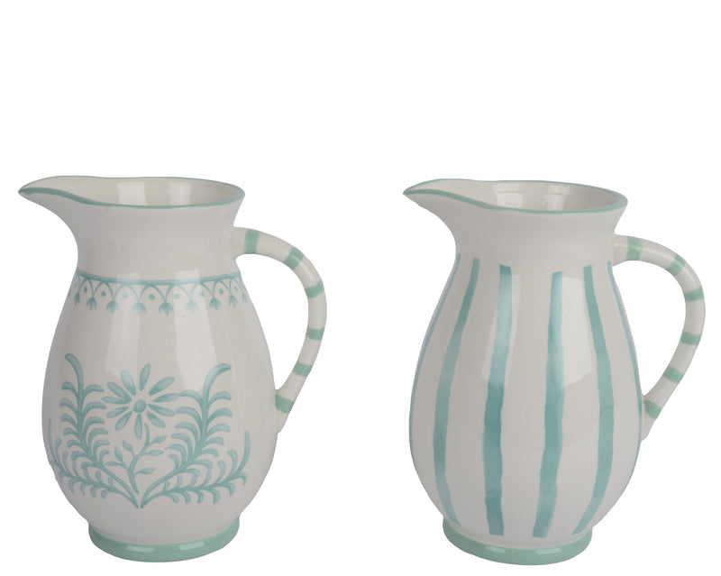 Jug flower/stripe - sold separately