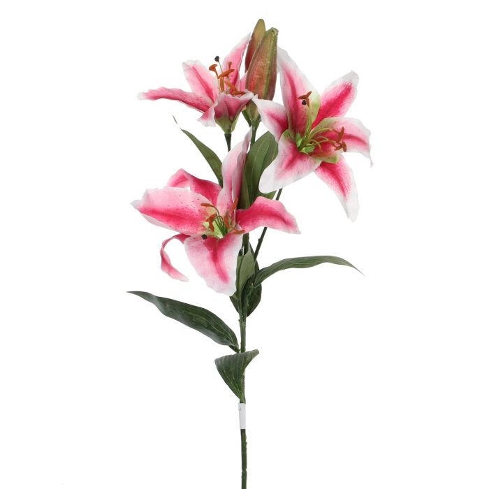 Artificial Decorative Lily 'Stargazer' - Pink (H75cm)