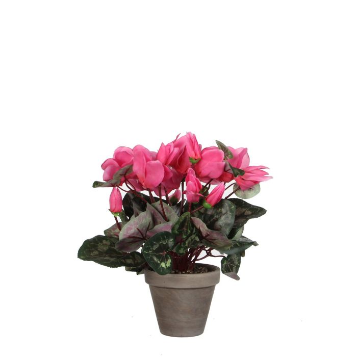 Artificial Cyclamen in Plant Pot - Light Pink (H30cm)