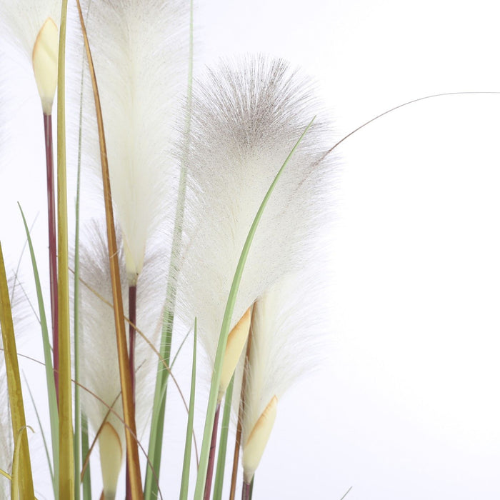 Artificial Plume Grass Foxtail White Pot (H150x70cm)