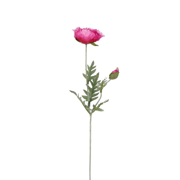 Artificial Poppy Flower - Fuchsia (76x12cm)