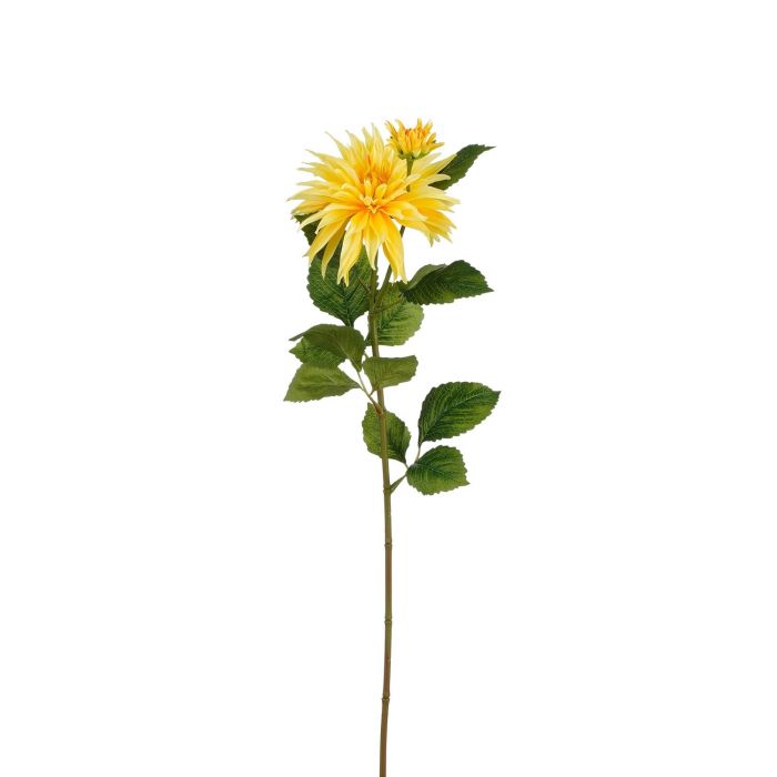 Artificial Decorative Dahlia Flowers - Yellow (L74cm)