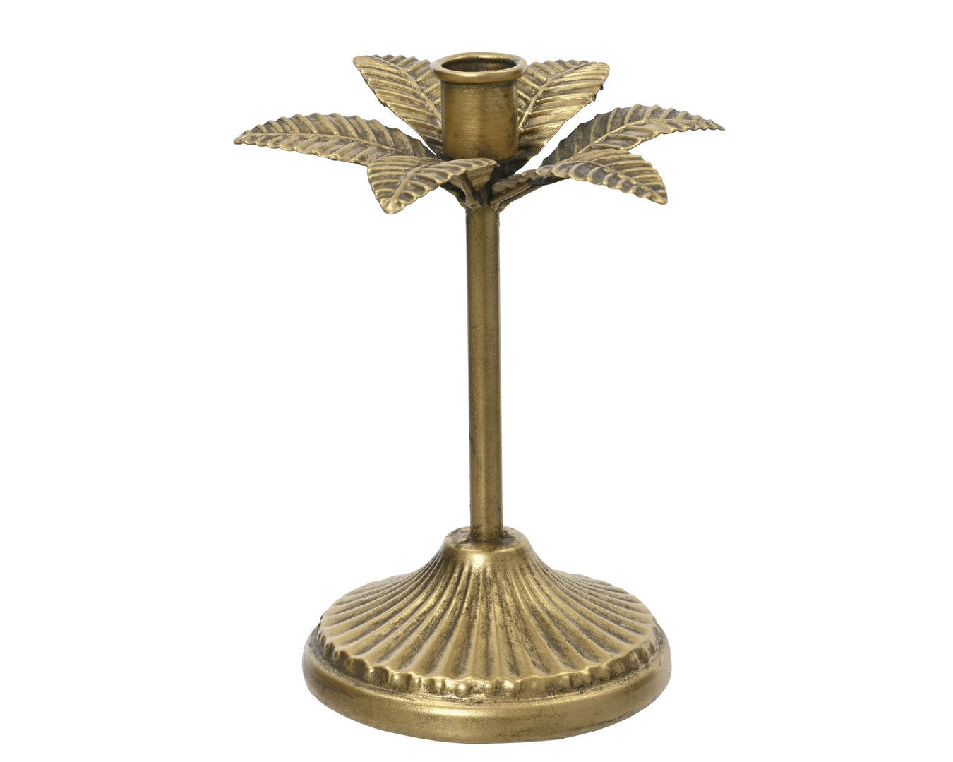 Gold metal candleholder at Newlands Home & Garden Centre
