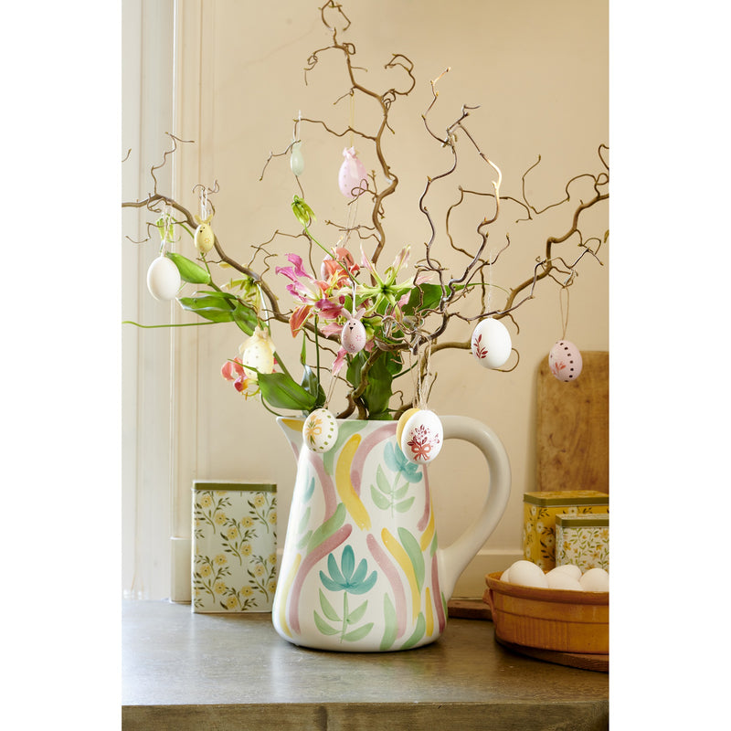 Jug terracotta flower