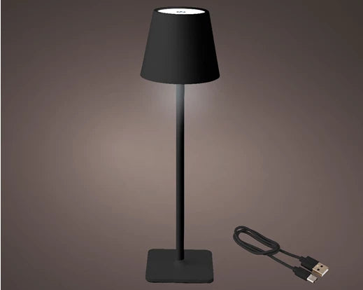 Table Lamp With LED Bulbs - Black