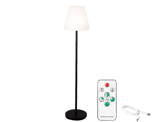 LED Floor Lamp - Battery Operated - Black