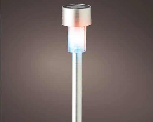 Solar Stake Light With Stainless Steel - Colour Changing