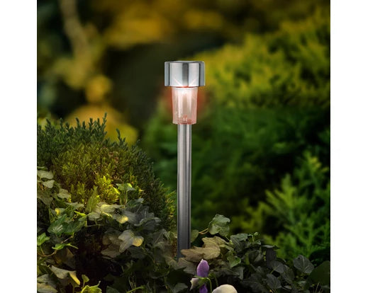 Solar Stake Light With Stainless Steel - Colour Changing