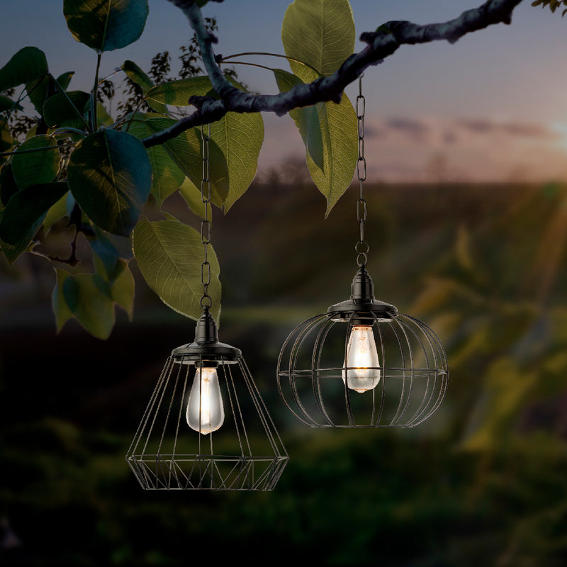 Lumineo Solar Hanging Light –  Black Iron