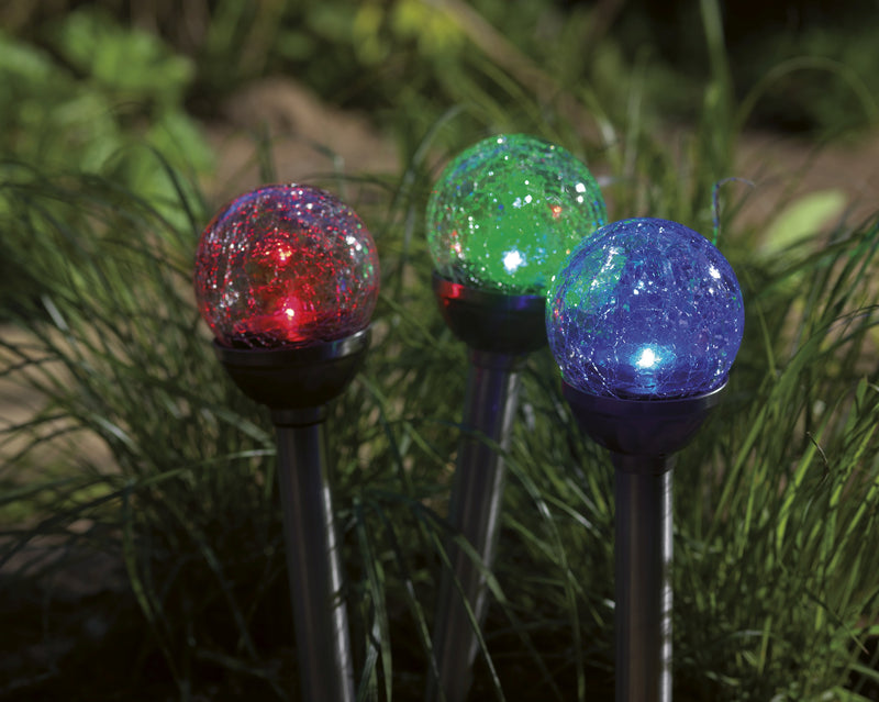 Solar stake light multi-colour