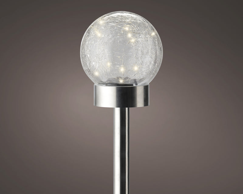 Solar stake light glass