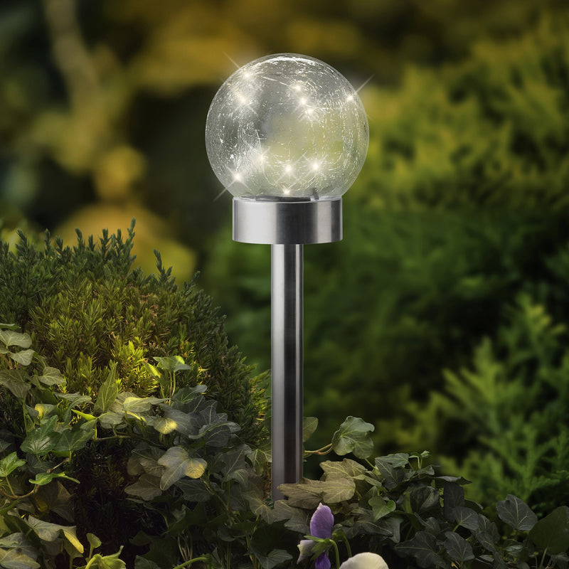 Solar stake light glass