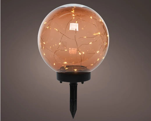 Lumino - Solar Stake Light Ball - Amber - Large
