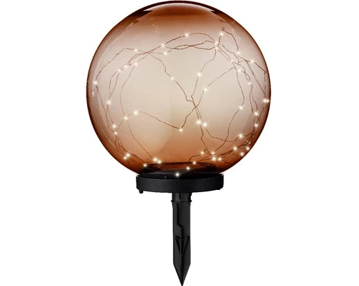 Lumino - Solar Stake Light Ball - Amber - Large