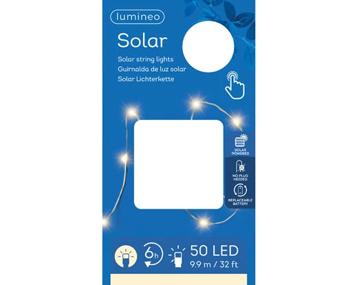 Solar string lights iron 2 function twinkle effect