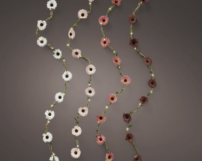 Flower Garland with Micro LED lights - Battery Operated - Sold Separately