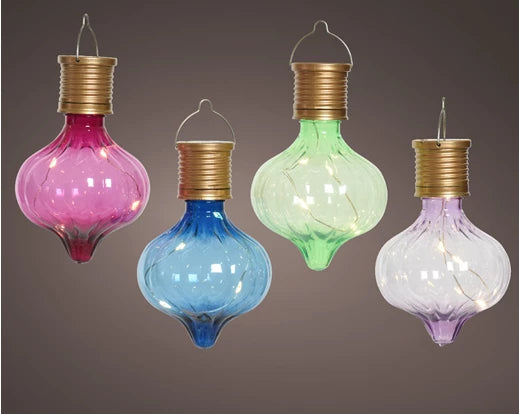 Solar Plastic Bulbs - Steady Warm White Lights