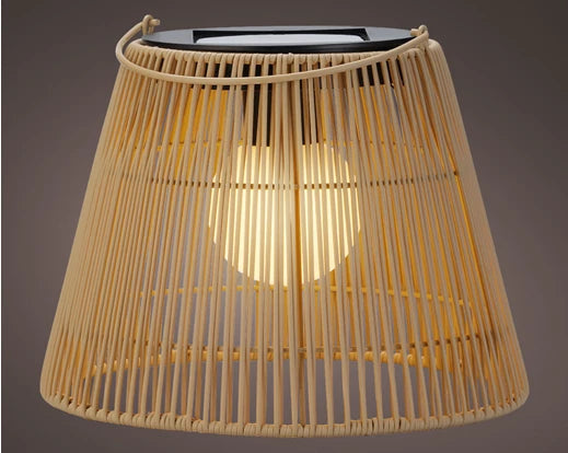 Lumino - Premium Solar Wicker Lantern - Natural