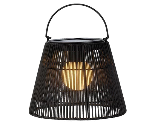 Lumino - Premium Solar Wicker Lantern - Black