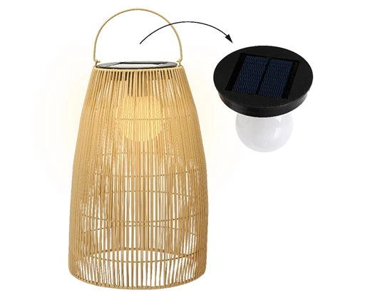 Solar Wicker Lantern (43x28cm)