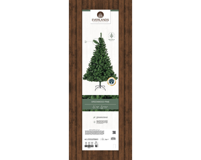 8 Foot Greenwood Pine Artificial Christmas Tree (147cm x 240cm)