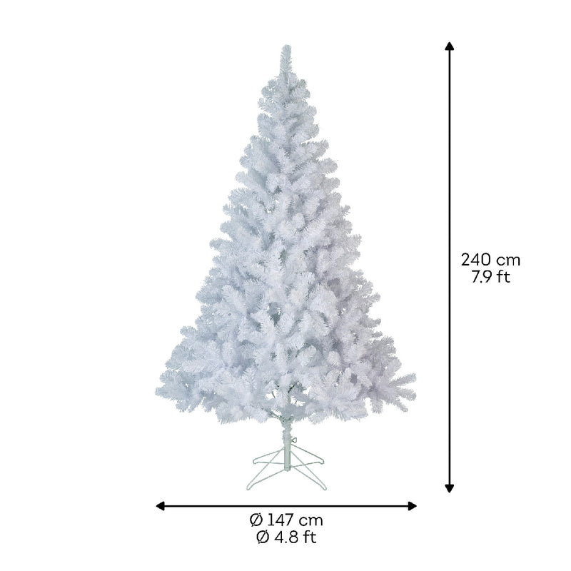 8 Foot Imperial Pine White Artificial Christmas Tree (147cm x 240cm)