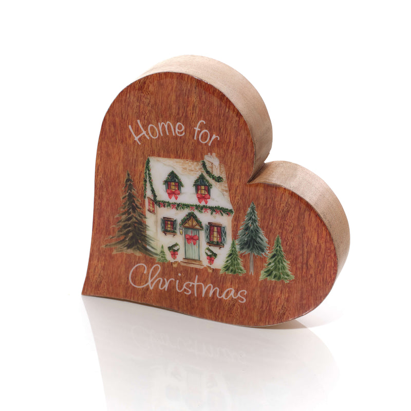 Large Christmas Mango Wood Block