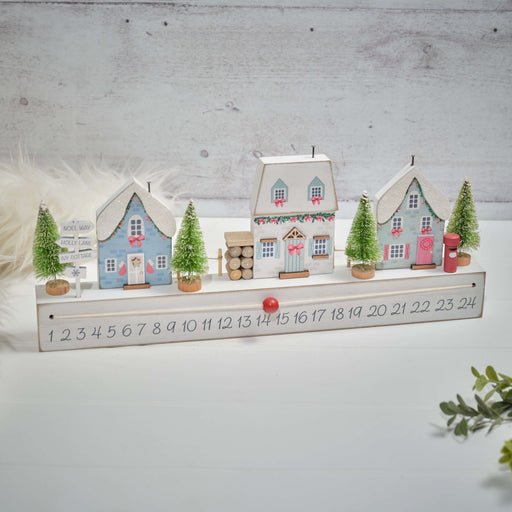 Wooden Christmas Village Advent Calendar