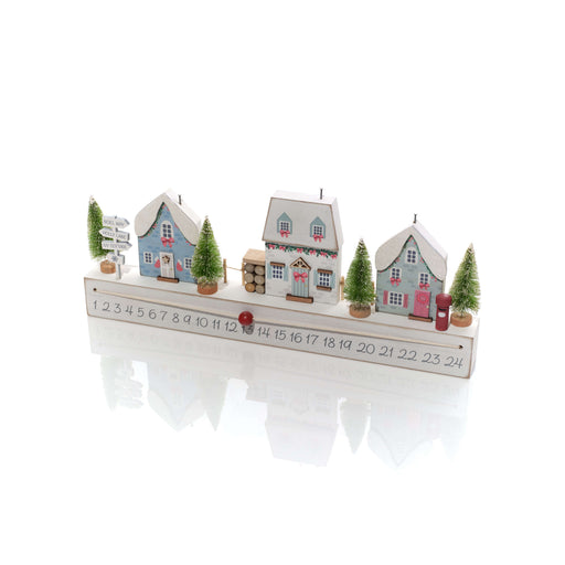 Wooden Christmas Village Advent Calendar