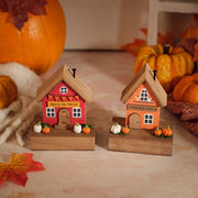 Decorative wooden pumpkin house block – assorted designs – Richard Lang