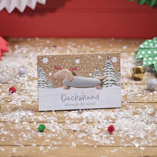 Dachshund Christmas Easel Plaque