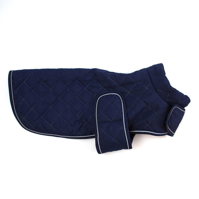 Quilted Classic Dog Coat Navy X-Lge