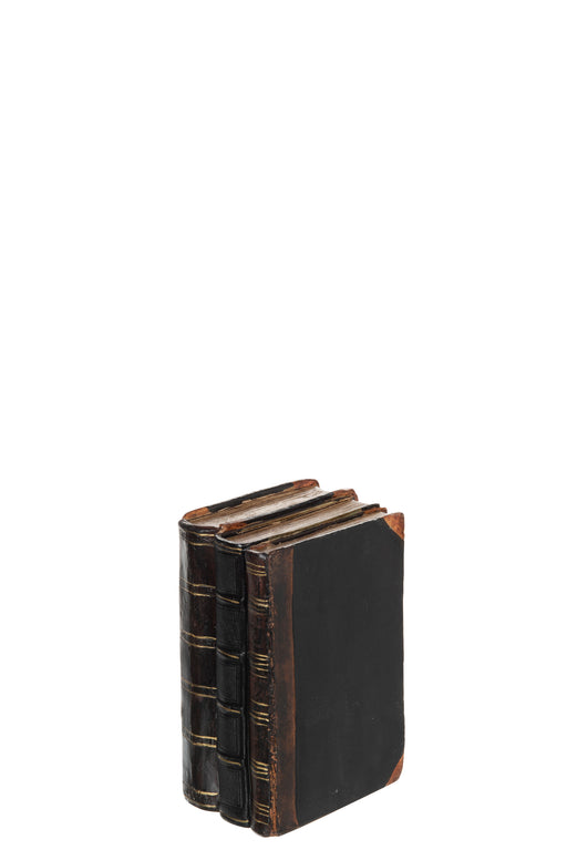 Small Black & Brown Polyresin Book Decoration