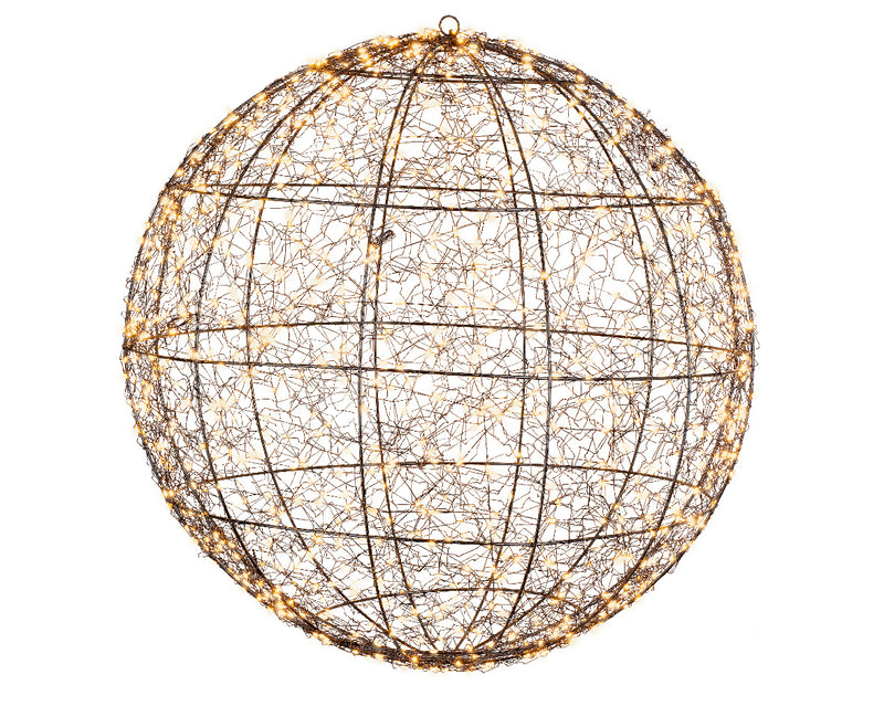 Lumineo Metal Frame Ball With 960 Classic Warm Micro Lights 58cm Diameter