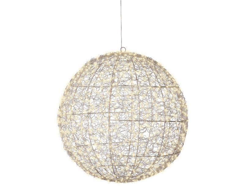Lumineo Metal Frame Ball With 960 Warm White Micro Lights 58cm Diameter