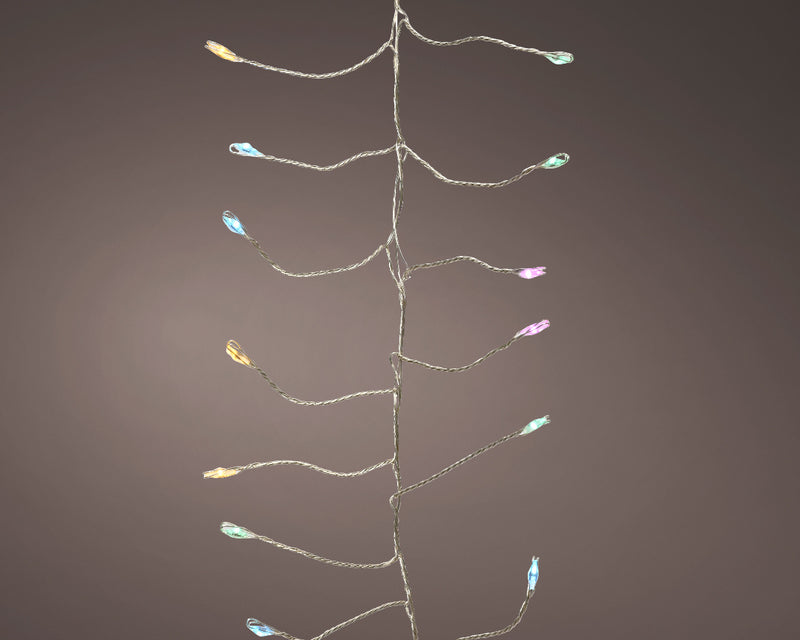 960 Lumineo Micro LED Compact Twinkle Lights Multicoloured  With Silver Cable 12m