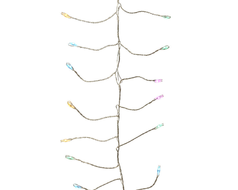 960 Lumineo Micro LED Compact Twinkle Lights Multicoloured  With Silver Cable 12m