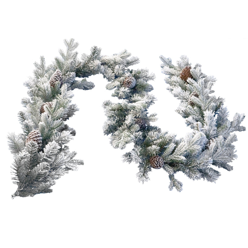 9 Foot Misty Mountain Garland With Pine Cones
