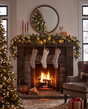 Glittery Bristle garland with warm white LEDs – image 3