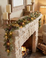 Glittery Bristle garland with warm white LEDs – image 2